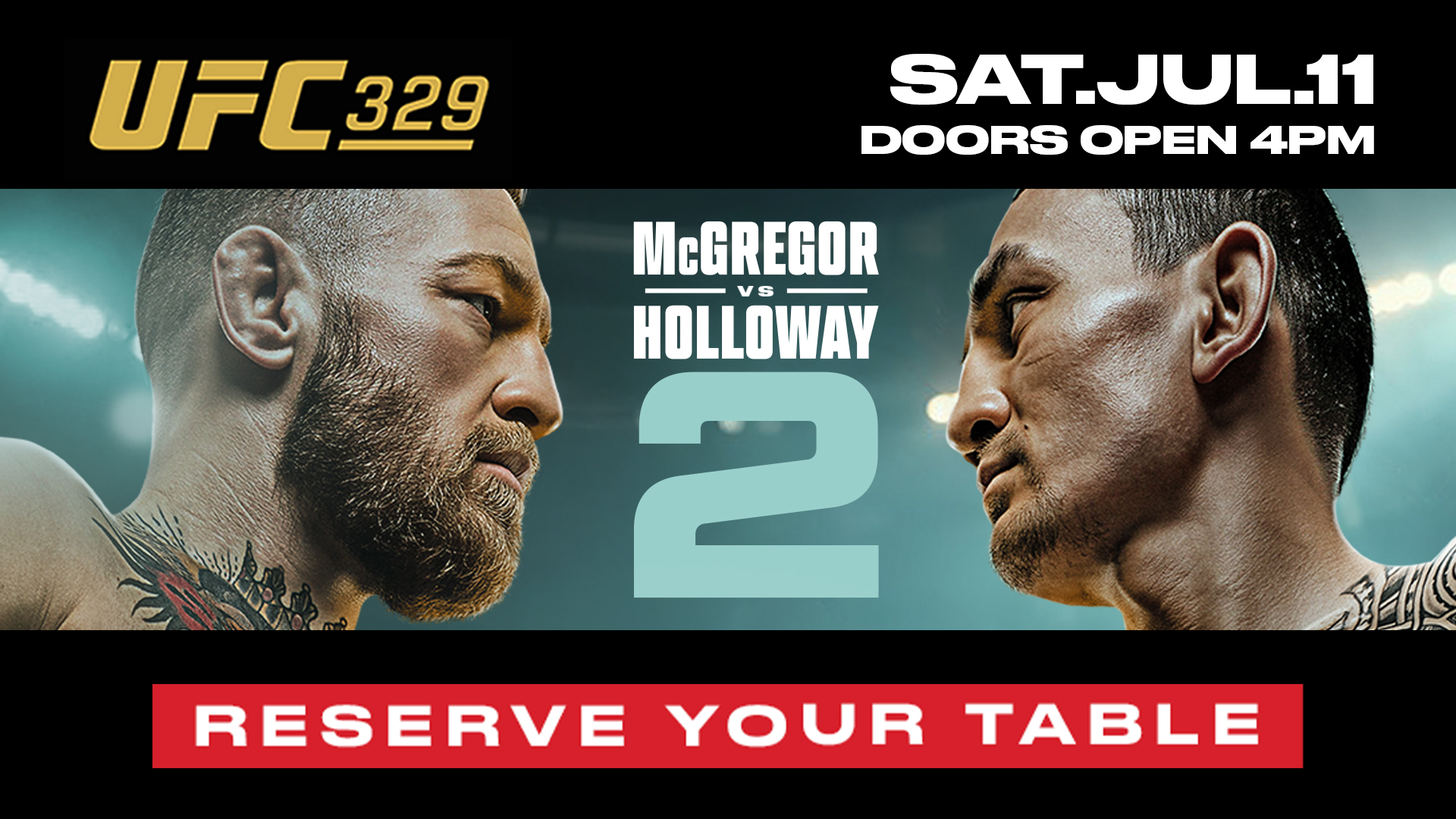 Reserve your table to watch UFC 329 in the Sportsbar today!