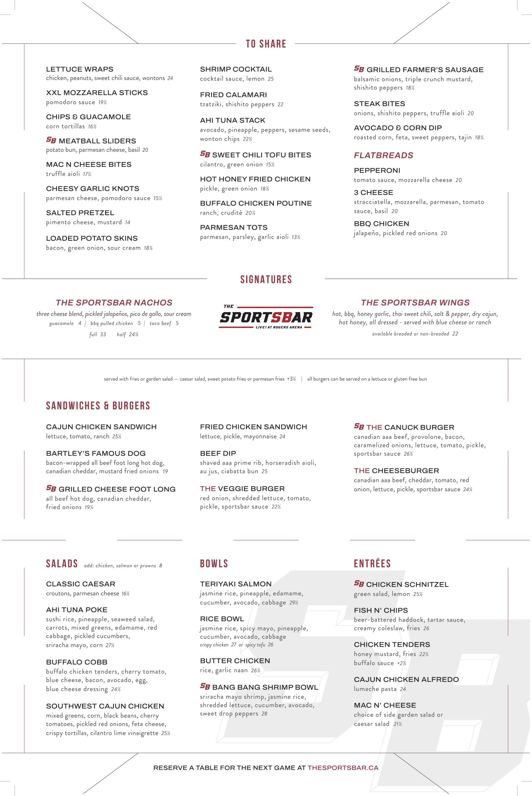 View Full Menu Image